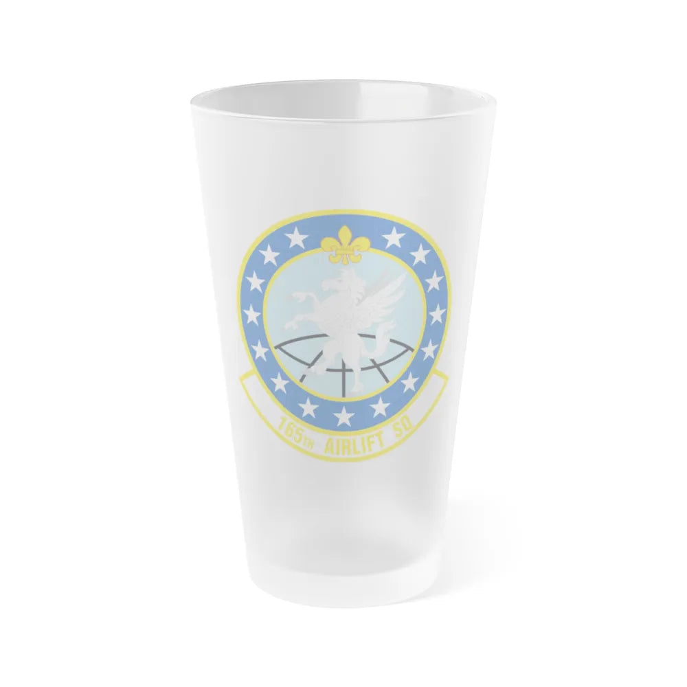 165 Airlift Squadron (U.S. Air Force) Frosted Pint Glass 16oz-16oz-Frosted-Go Mug Yourself