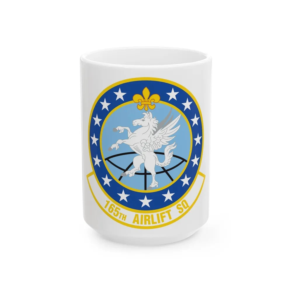 165 Airlift Squadron (U.S. Air Force) White Coffee Mug-15oz-Go Mug Yourself