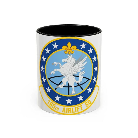 165 Airlift Squadron (U.S. Air Force) Accent Coffee Mug 11oz Black - Go Mug Yourself