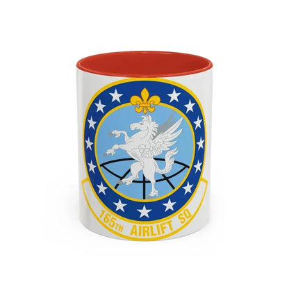 165 Airlift Squadron (U.S. Air Force) Accent Coffee Mug 11oz Red - Go Mug Yourself