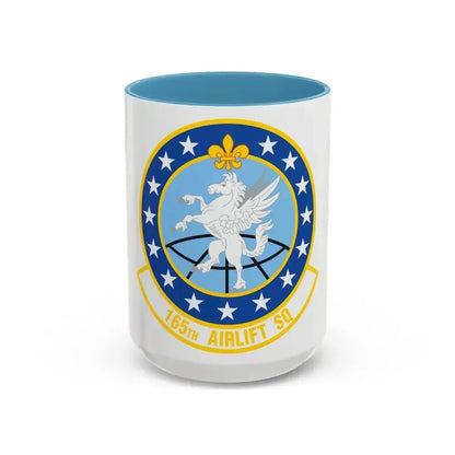 165 Airlift Squadron (U.S. Air Force) Accent Coffee Mug 15oz Light Blue - Go Mug Yourself