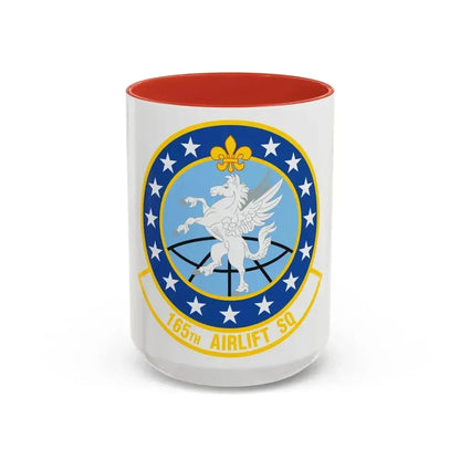 165 Airlift Squadron (U.S. Air Force) Accent Coffee Mug 15oz Red - Go Mug Yourself