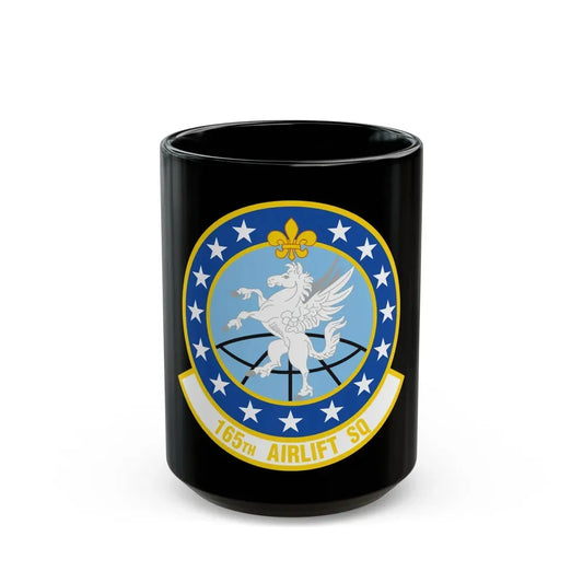 165 Airlift Squadron (U.S. Air Force) Black Coffee Mug 15oz - Go Mug Yourself