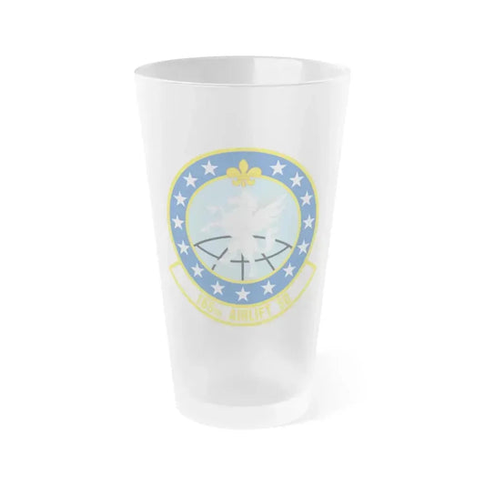 165 Airlift Squadron (U.S. Air Force) Frosted Pint Glass 16oz 16oz Frosted - Go Mug Yourself