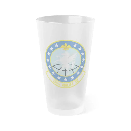 165 Airlift Squadron (U.S. Air Force) Frosted Pint Glass 16oz 16oz Frosted - Go Mug Yourself