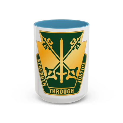 165 Military Police Pennsylvania National Guard (U.S. Army) Accent Coffee Mug 15oz Light Blue - Go Mug Yourself