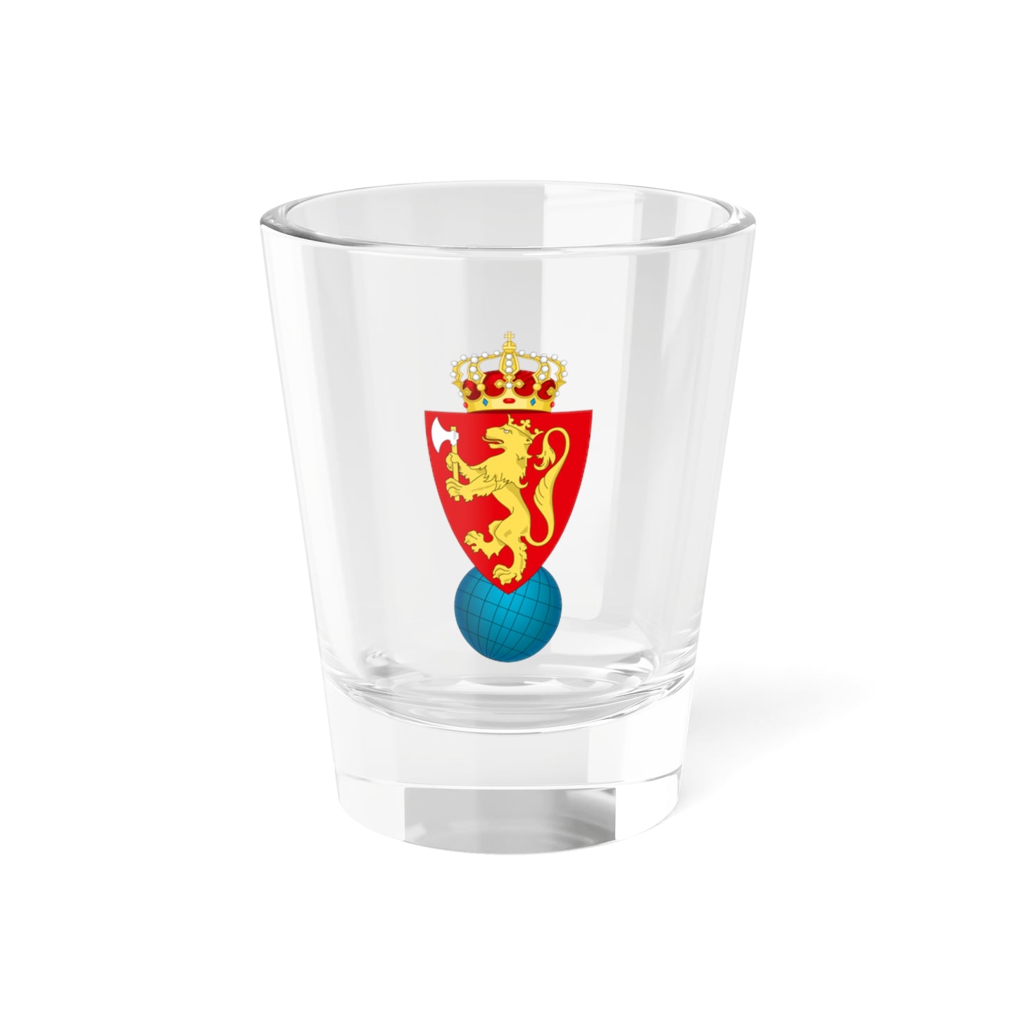 Coat of arms of the Geographical Survey of Norway - Shot Glass 1.5oz