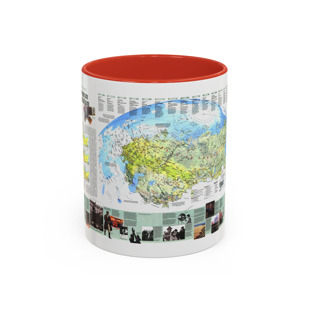 Russia - Communism to Capitalism (1993) (Map) Accent Coffee Mug