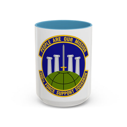 460 Force Support Squadron AFSPC (U.S. Air Force) Accent Coffee Mug