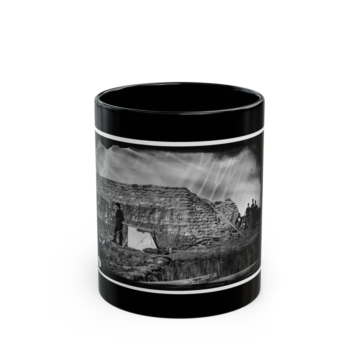 Morris Island, South Carolina. The  Marsh Battery  Or  Swamp Angel  After The Explosion, August 22, 1863 (U.S. Civil War) Black Coffee Mug