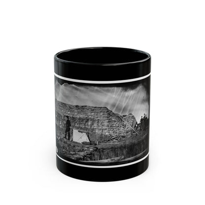 Morris Island, South Carolina. The  Marsh Battery  Or  Swamp Angel  After The Explosion, August 22, 1863 (U.S. Civil War) Black Coffee Mug