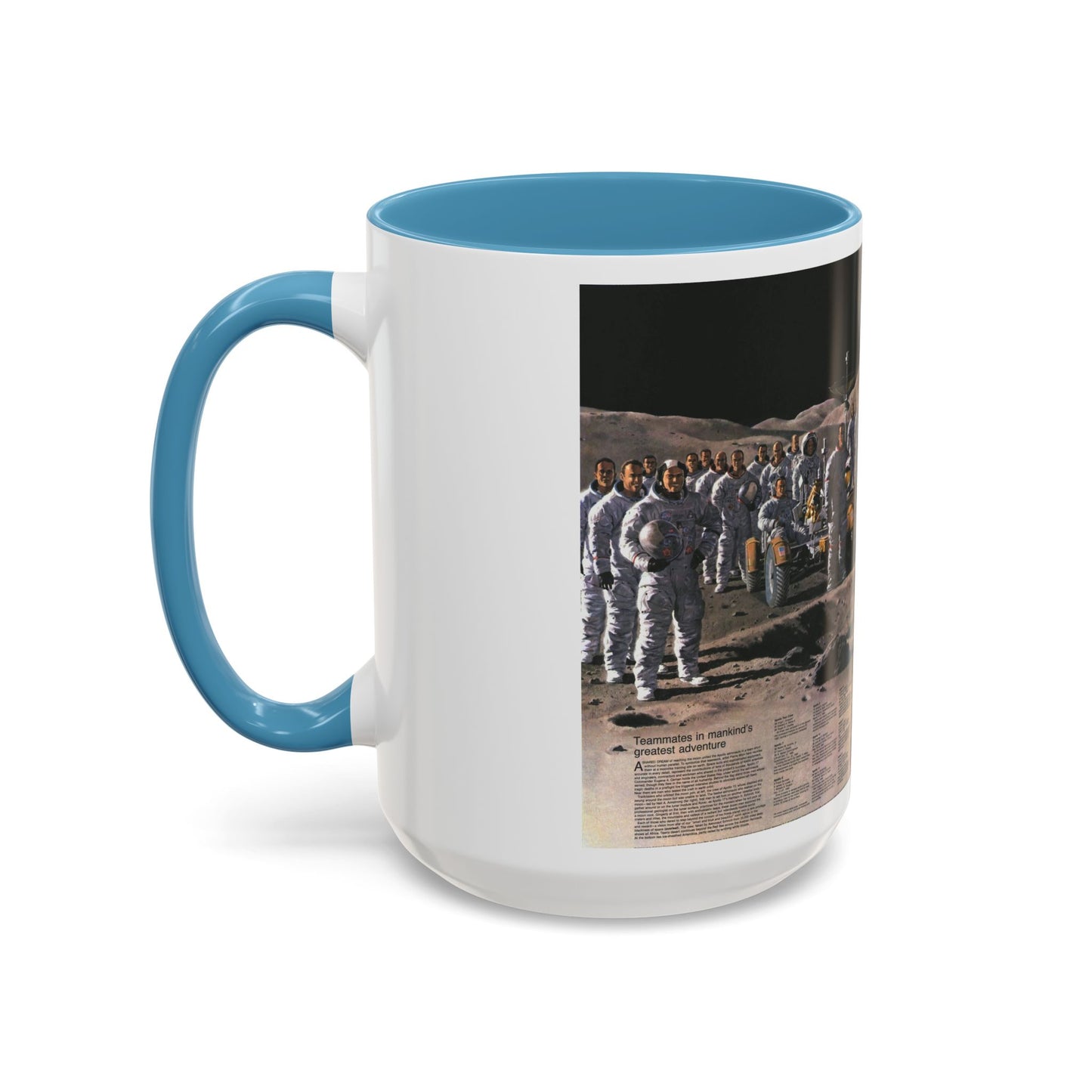 Space - Teammates in Mankind's Greatest Adventure (1973) (Map) Accent Coffee Mug