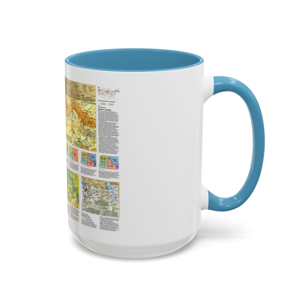 USA - Pacific Northwest 2 (1986) (Map) Accent Coffee Mug