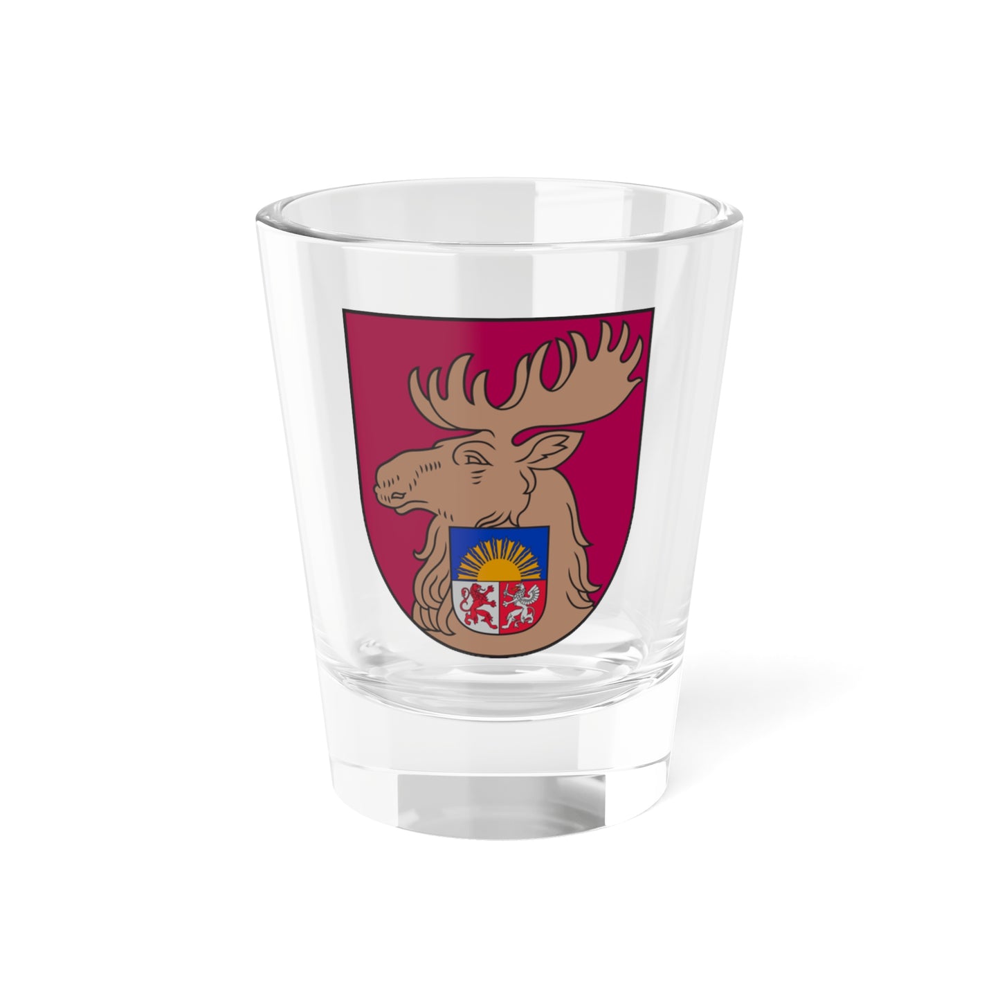 Jelgava COA small (Latvia) (Coat of Arms) Shot Glass 1.5oz