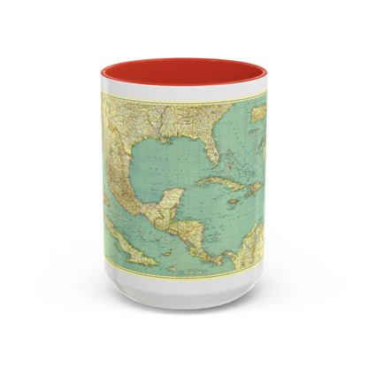 Central America and the West Indies (1934) (Map) Accent Coffee Mug