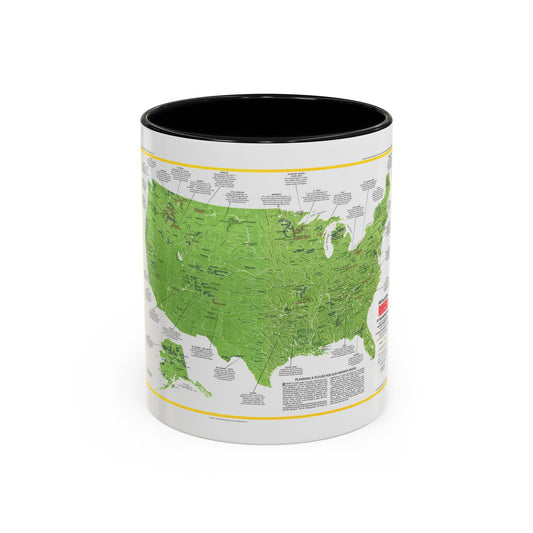 Green map of the United States marking wild and scenic rivers with blue lines and caption callouts around the edges.