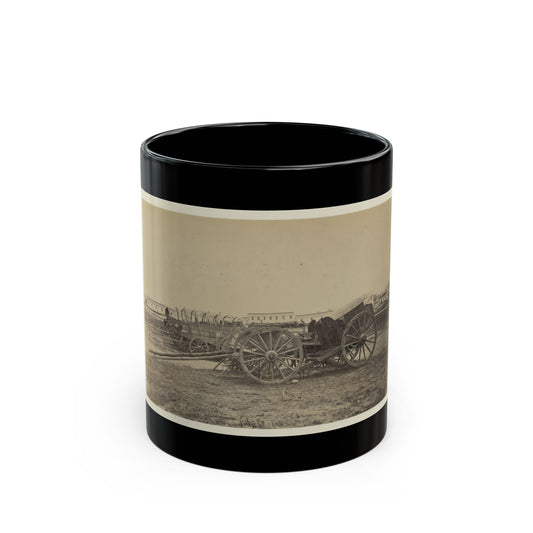 Wagons With Caisson In Foreground, Probably At A Civil War Military Camp (U.S. Civil War) Black Coffee Mug