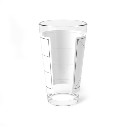 Flag of Sudan colouring page (Sudan) Pint Glass 16oz