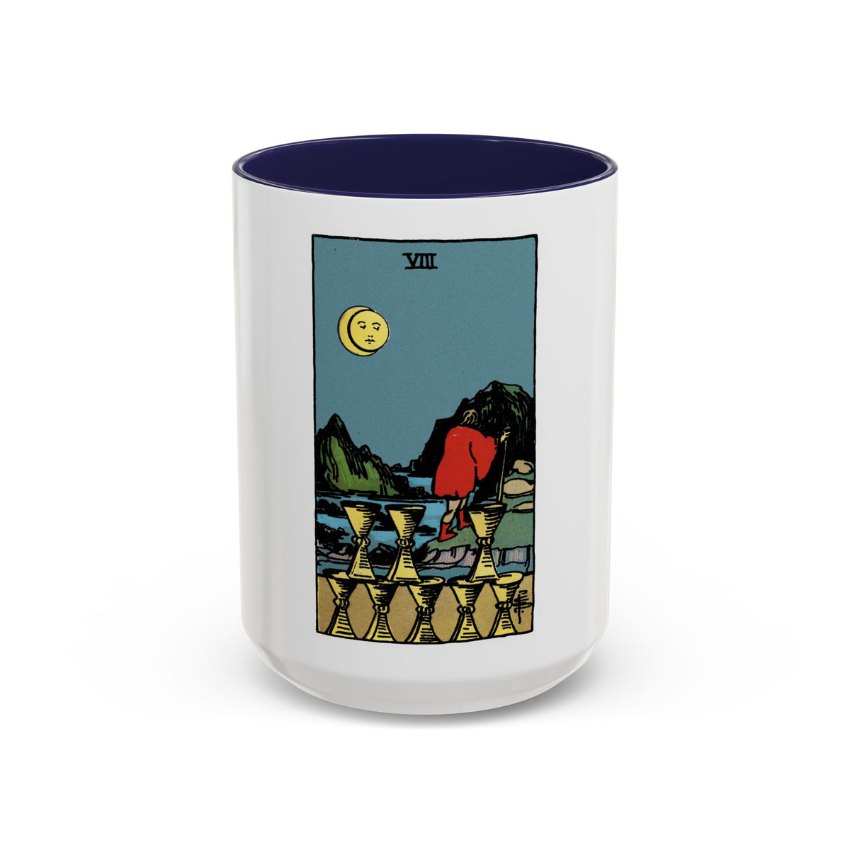 The 8 of Cups (Tarot Card) Accent Coffee Mug