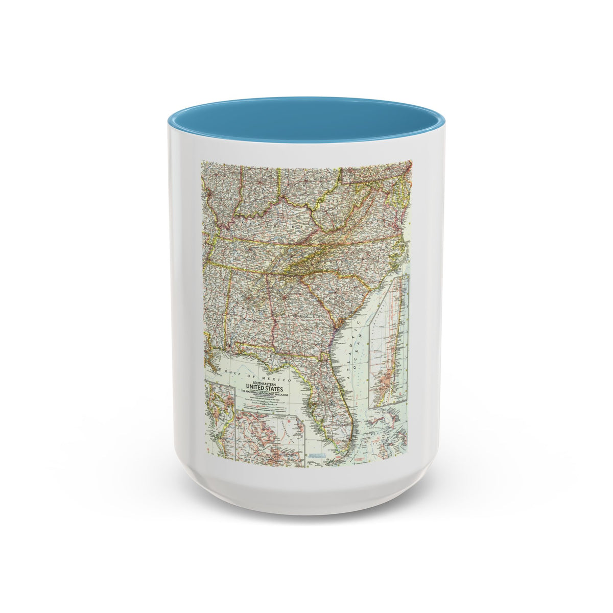 USA - Southeastern (1958) (Map) Accent Coffee Mug