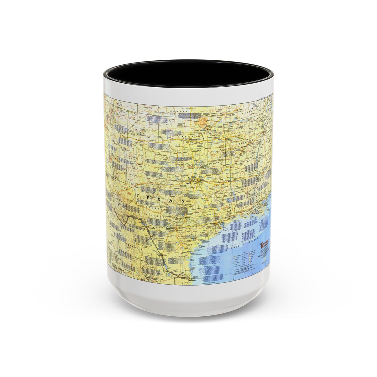 USA - Texas 1 (1986) (Map) Accent Coffee Mug