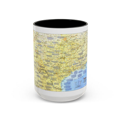 USA - Texas 1 (1986) (Map) Accent Coffee Mug