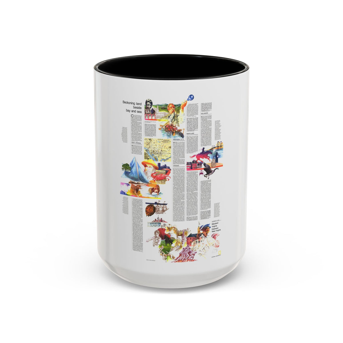 USA - Mid-Atlantic States 2 (1976) (Map) Accent Coffee Mug