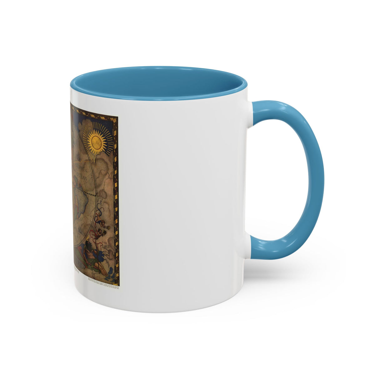 Map of Discovery- Western Hemisphere (1928) (Map) Accent Coffee Mug