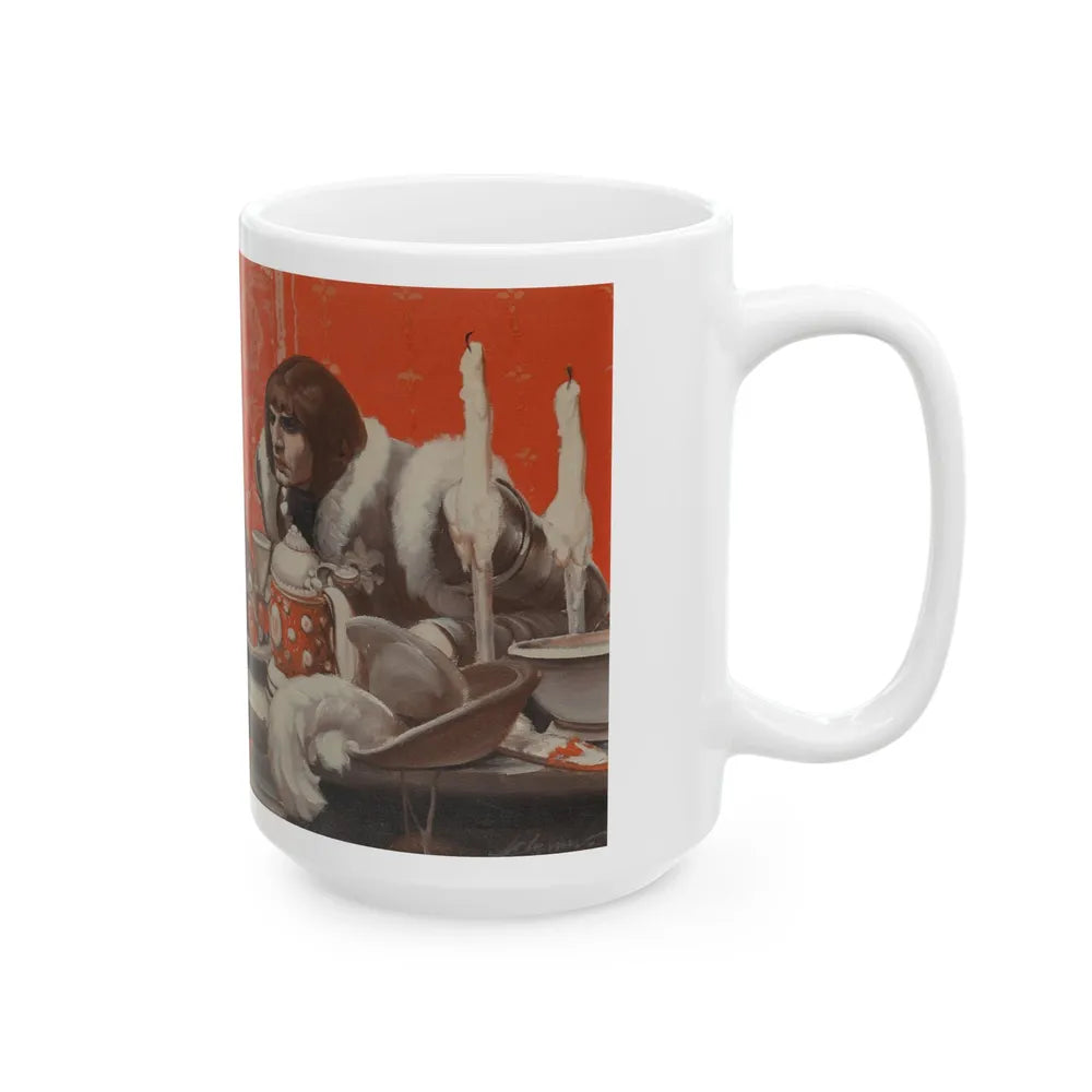 Cavaliers at Table - White Coffee Mug-Go Mug Yourself