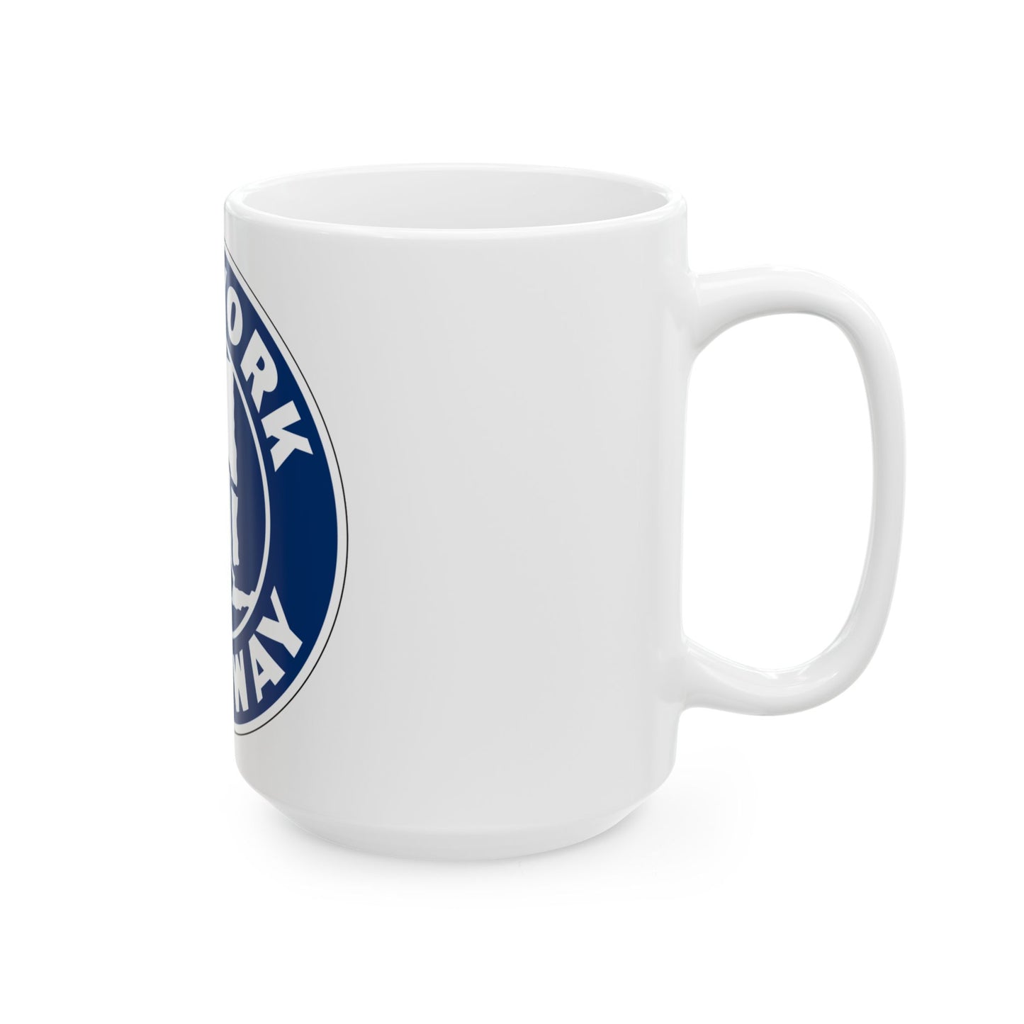 NYS Thruway Sign (New York) (Road Sign) White Coffee Mug