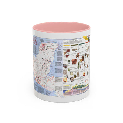 North America - The Ancient Maya World (1990) (Map) Accent Coffee Mug