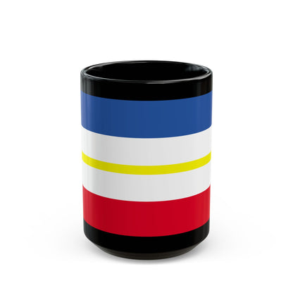 Flag of Mecklenburg Vorpommern Germany - Black Coffee Mug-15oz-Go Mug Yourself