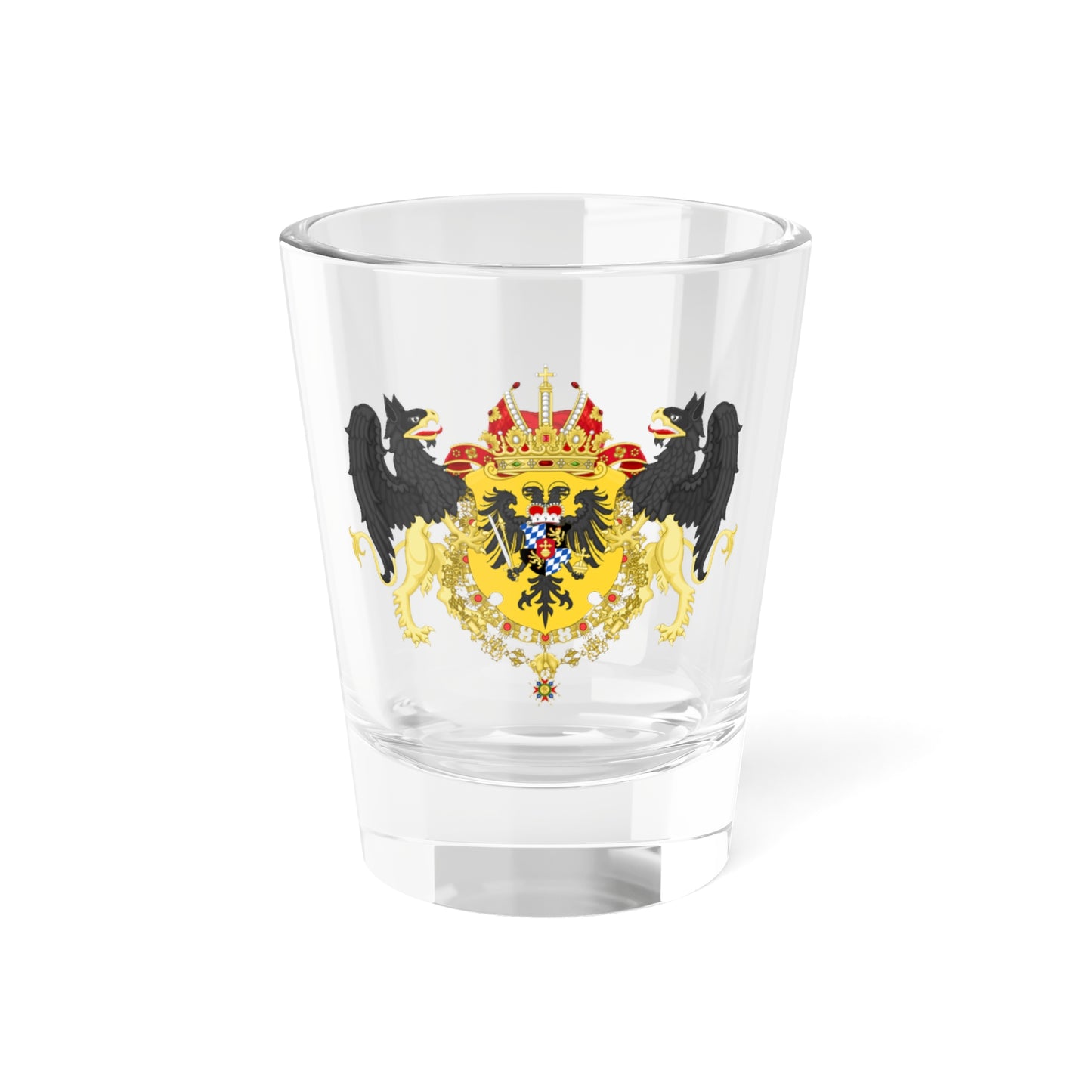 Ornamented Coat of Arms of Charles VII Albert Holy Roman Emperor (Germany) (Coat of Arms) Shot Glass 1.5oz