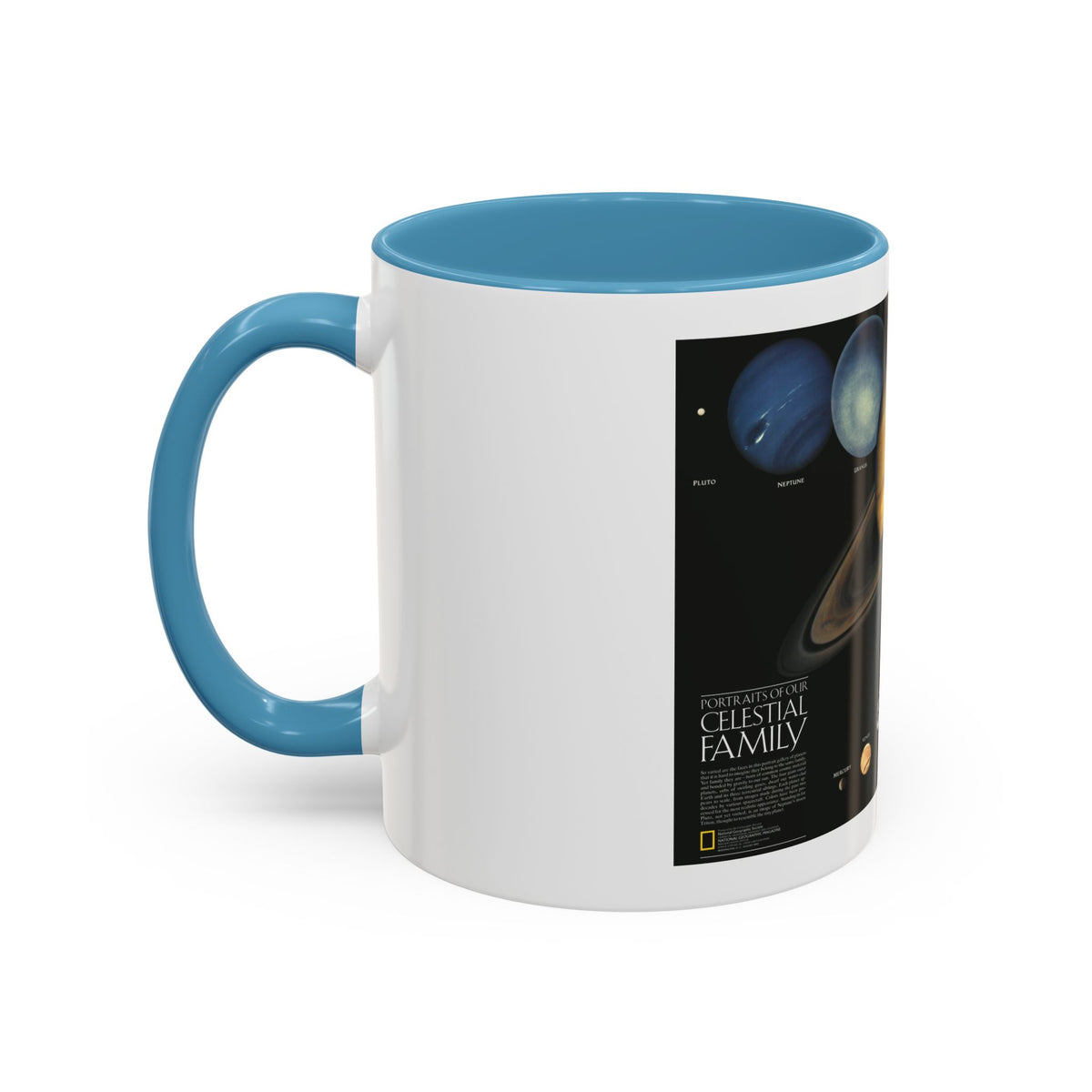 Space - The Solar System - Our Celestial Family (1990) (Map) Accent Coffee Mug