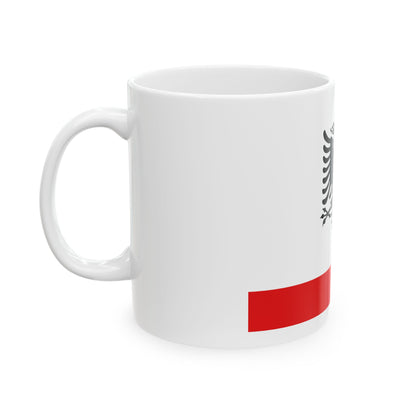 Naval Ensign of Albania - White Coffee Mug