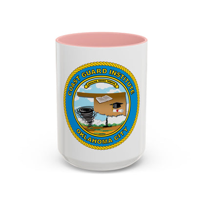 USCG Institute Oklahoma City (U.S. Coast Guard) Accent Coffee Mug