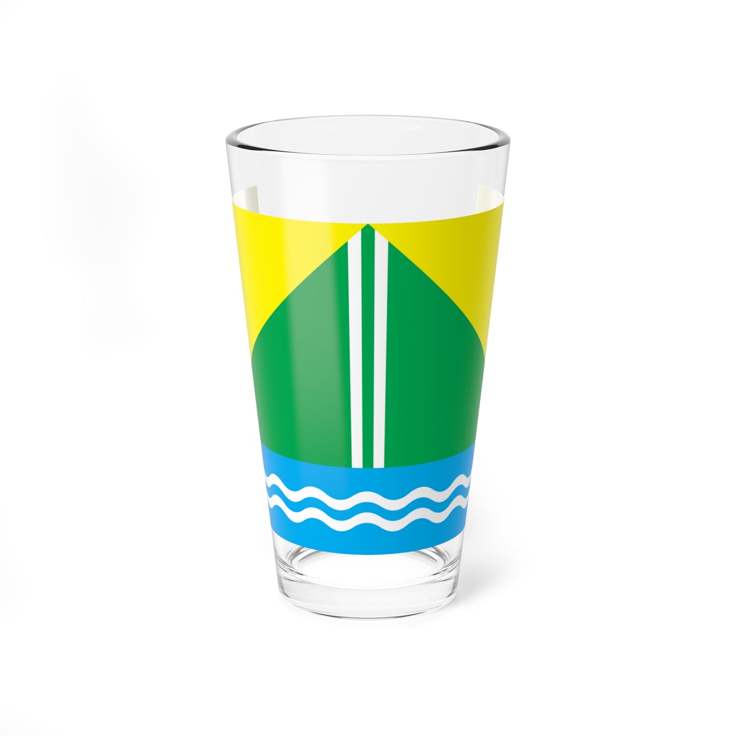 Flag of Nazyvaevsky rayon Omsk oblast (Russia) Pint Glass 16oz