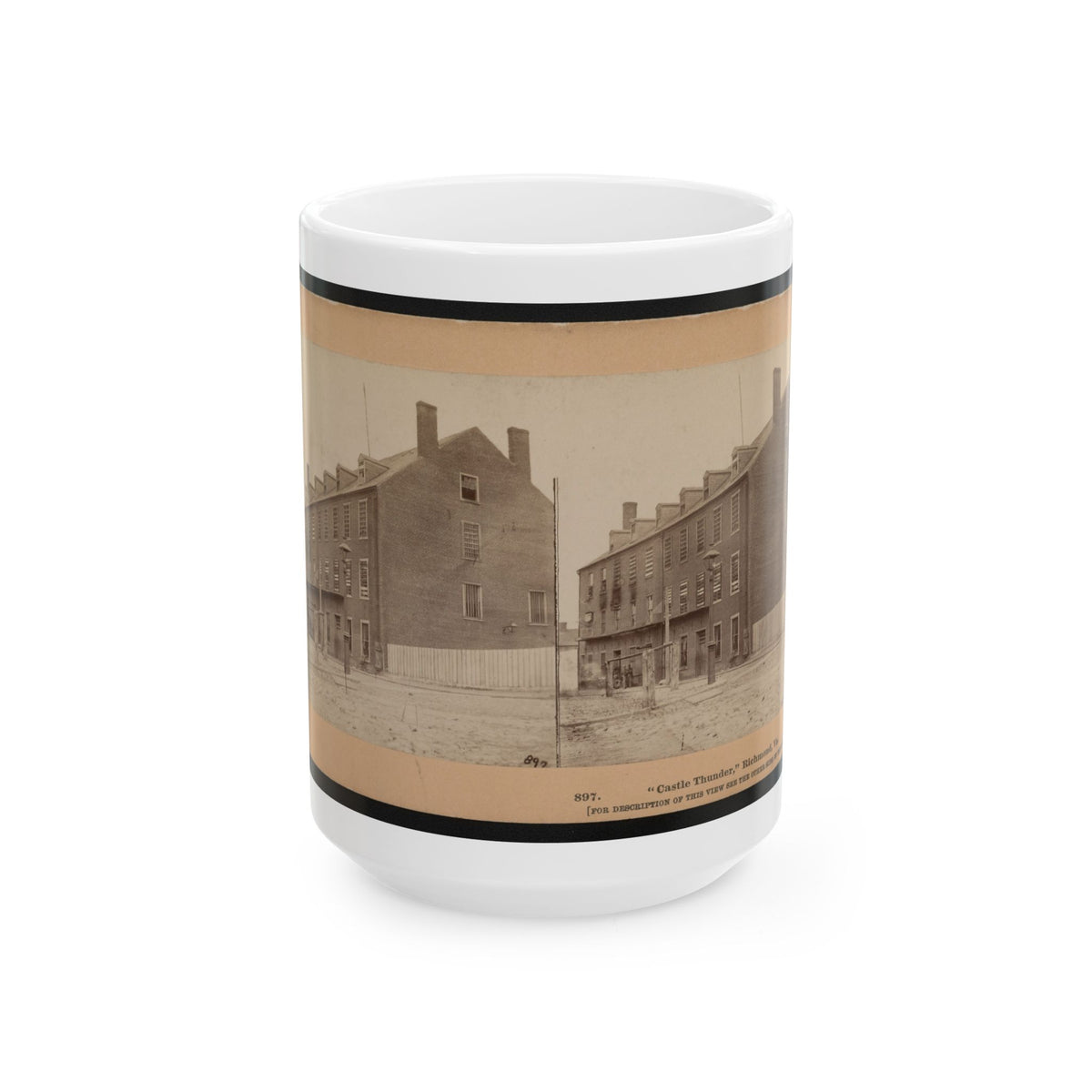 Castle Thunder , Richmond, Va. (U.S. Civil War) White Coffee Mug