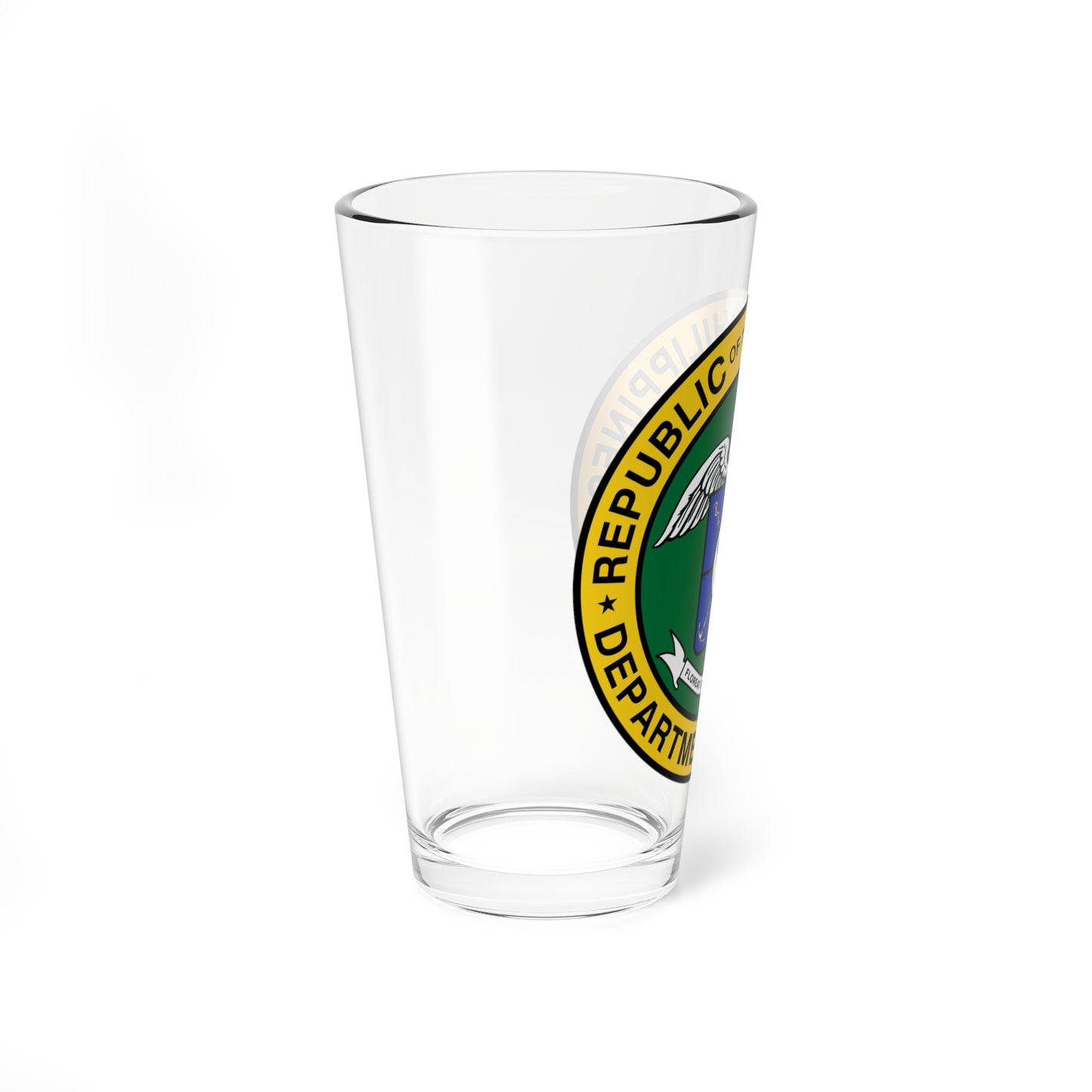 Department of Health DOH PHL (Philippines) (Coat of Arms) Pint Glass 16oz