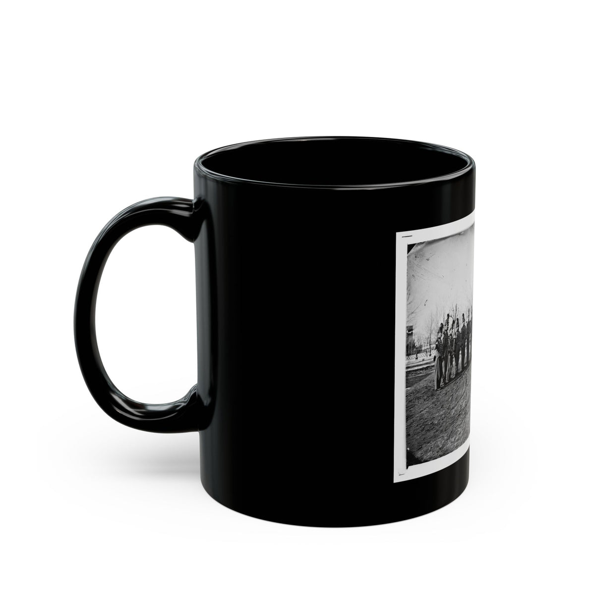 Washington, D.C. Band Of 9th Veteran Reserve Corps, In Shakoes And Frogged Jackets, At Washington Circle (U.S. Civil War) Black Coffee Mug