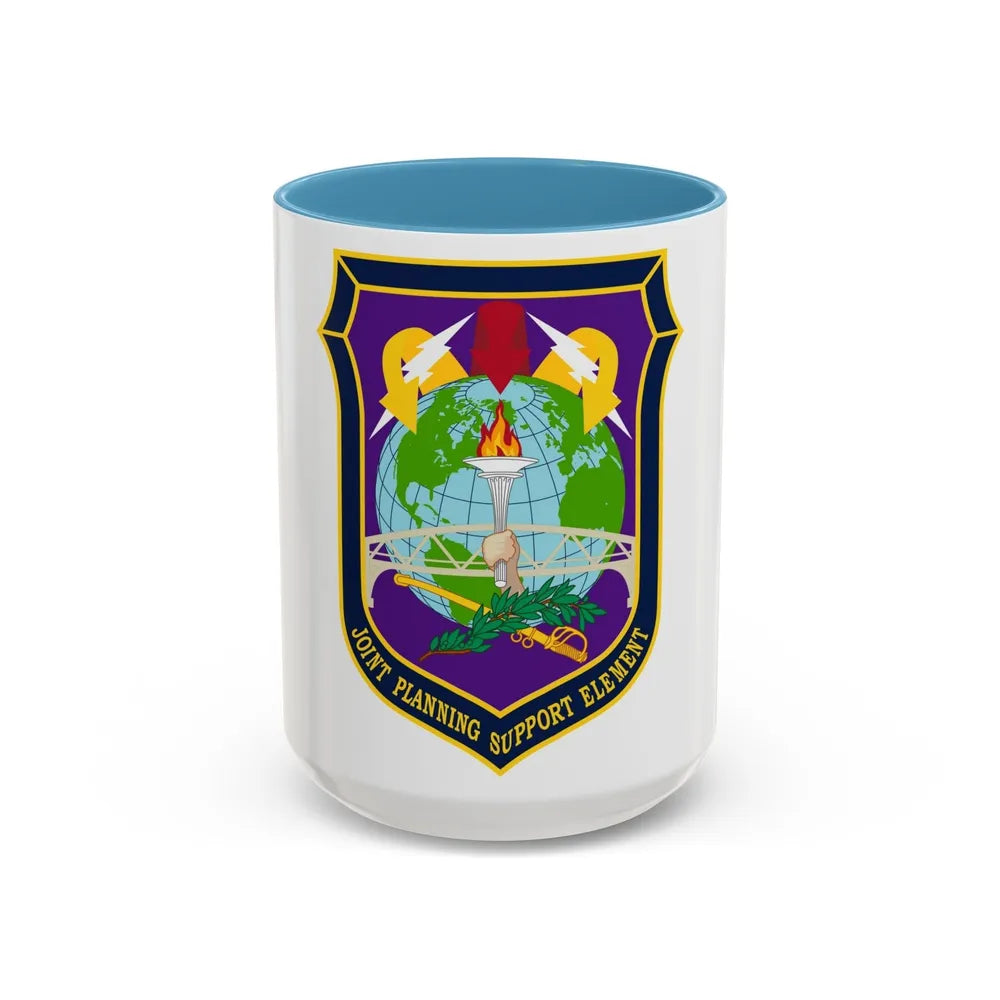 Joint Planning Support (U.S. Army) Accent Coffee Mug-15oz-Light Blue-Go Mug Yourself