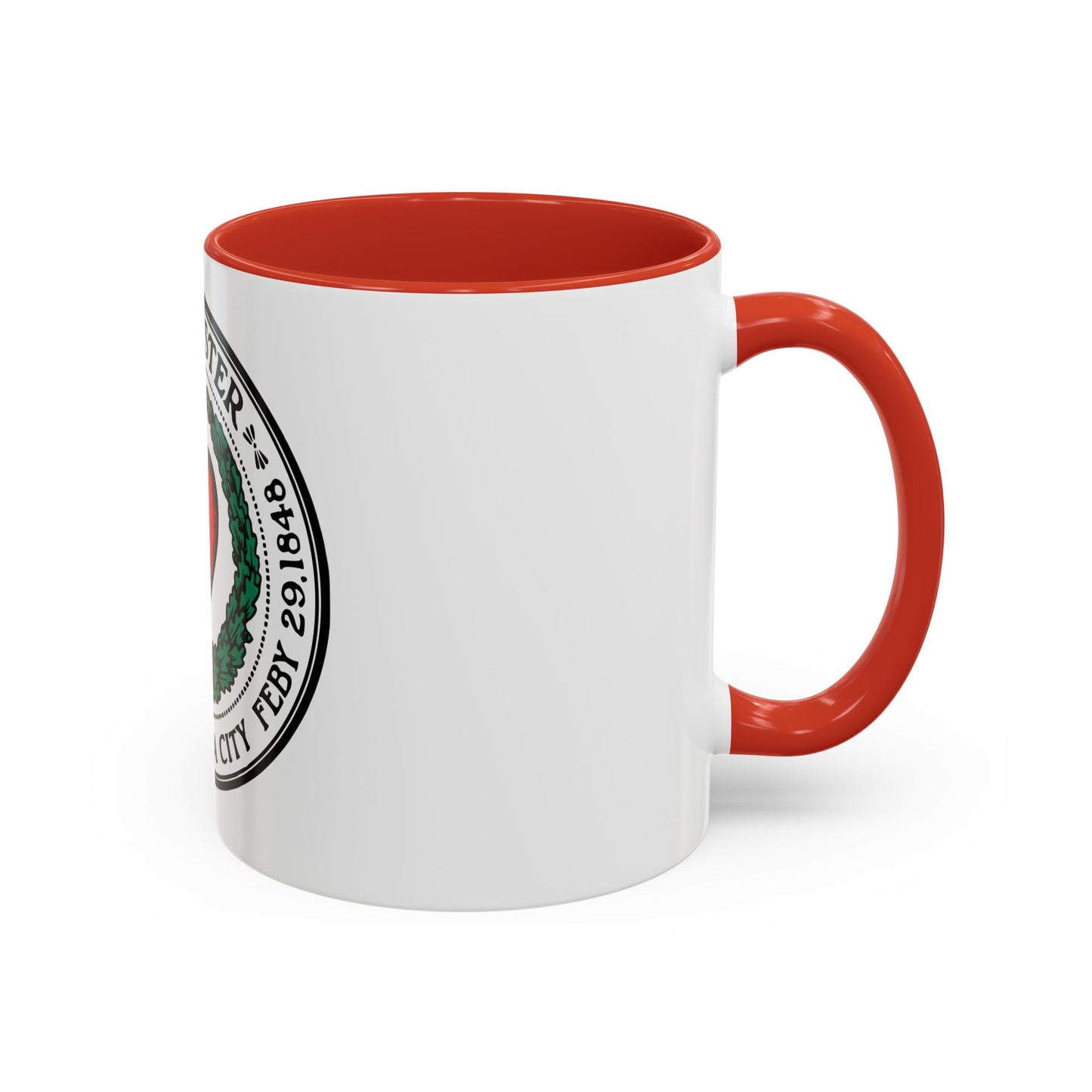 Seal of Worcester Massachusetts - Accent Coffee Mug