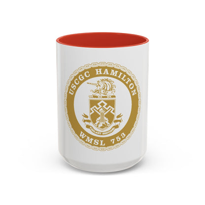 USCGC Hamilton WMSL 753 GOLD (U.S. Coast Guard) Accent Coffee Mug