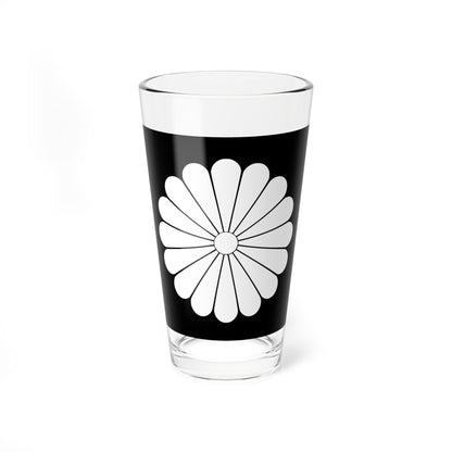 Japanese Crest Jyuuroku Kiku (Japan) (Coat of Arms) Pint Glass 16oz