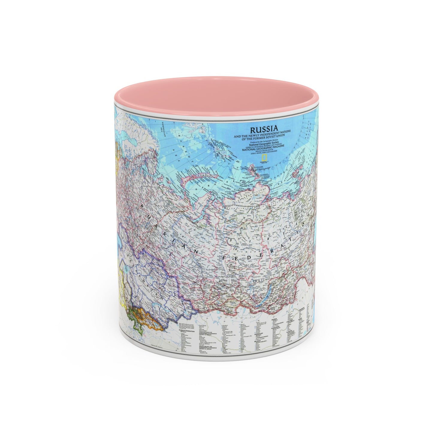 Russia and the Newly Independent Nations (1993) (Map) Accent Coffee Mug