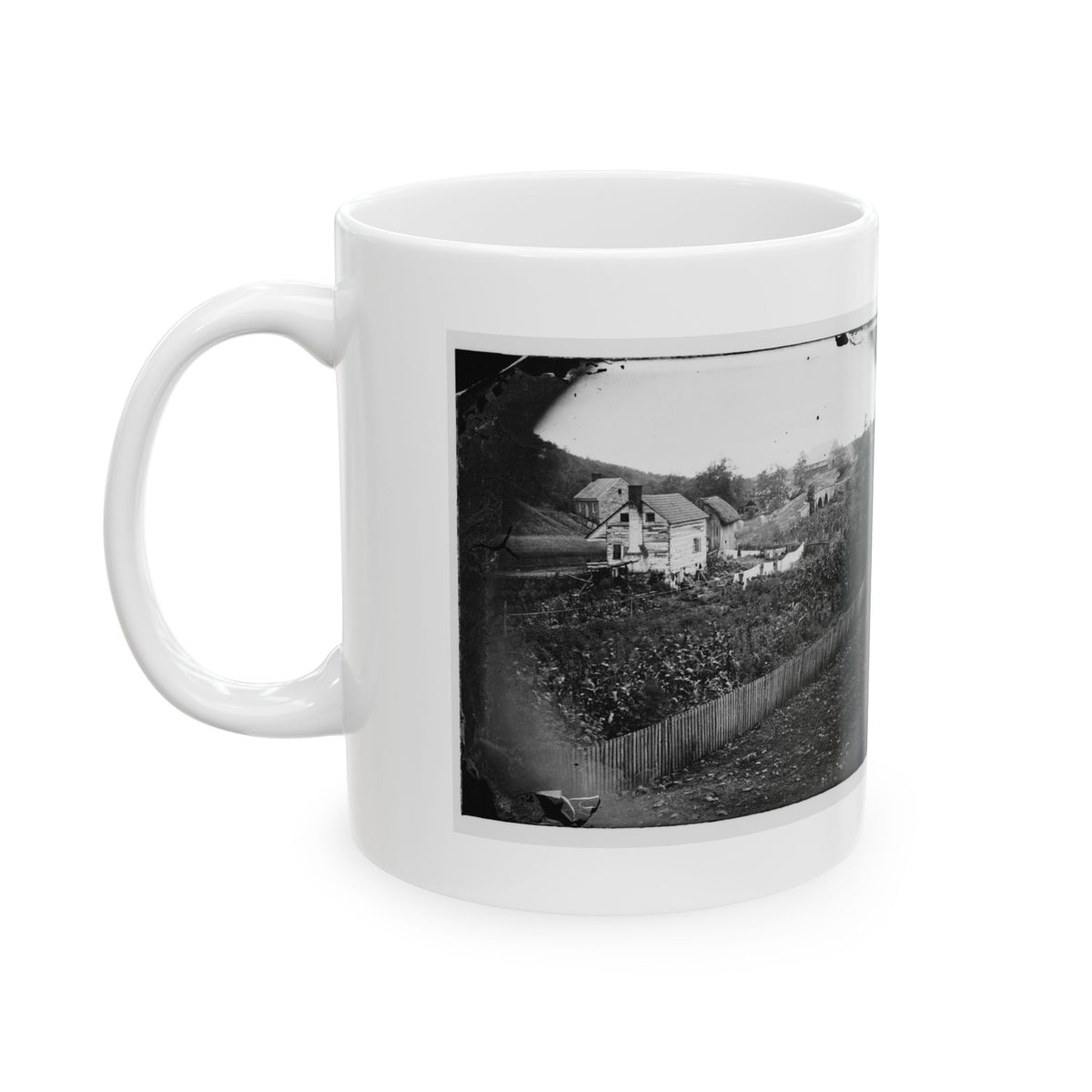 Antietam, Maryland. Bridge Across The Antietam. Northeast View (U.S. Civil War) White Coffee Mug