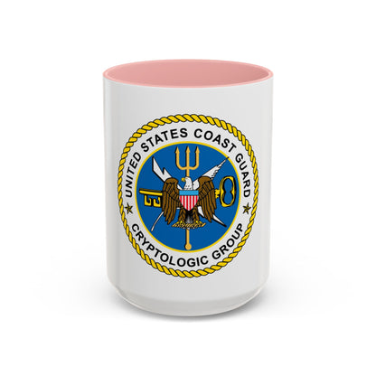 USCG Cryptologic Group (U.S. Coast Guard) Accent Coffee Mug