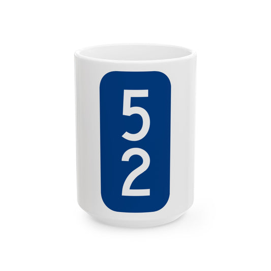 Warren County 52 NY tab (New York) (Road Sign) White Coffee Mug