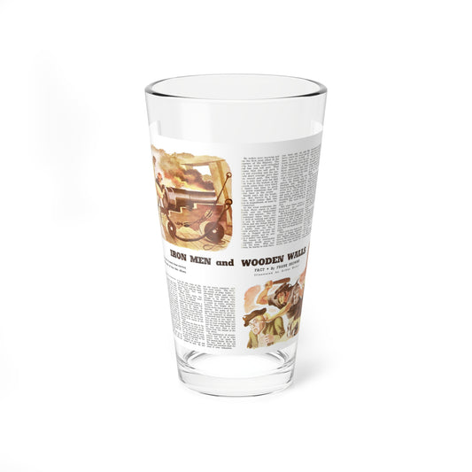 Iron Men and Wooden Walls, Man Junior, October 1951 - Pint Glass 16oz
