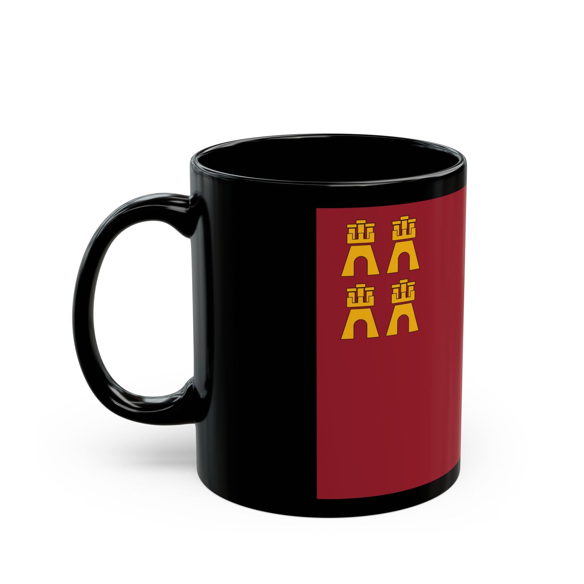 Flag of the Region of Murcia Spain - Black Coffee Mug-Go Mug Yourself